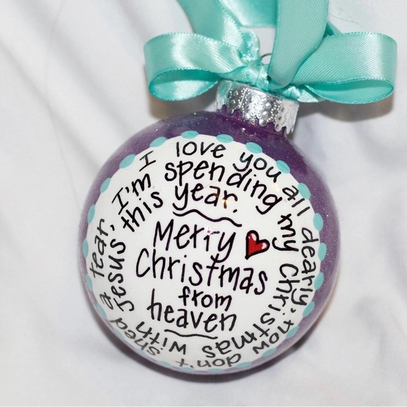 Christmas in Heaven Ornament – A Personalized Keepsake for Loved Ones Above - Picture 3 of 8